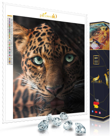 Diamond Painting - Durstiger Leopard