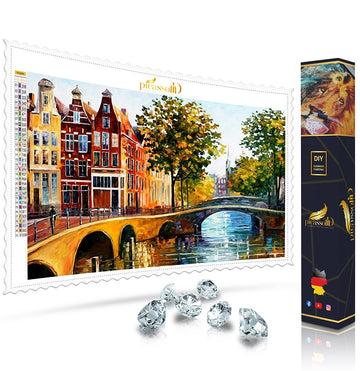 Diamond Painting - Stadt am Fluss