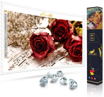 Diamond Painting - Rosen der Notenspieler