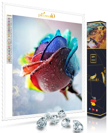 Diamond Painting - Rose im traumhaften Farbenspiel