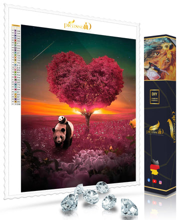 Diamond Painting - Bunte Pandawelt in Strass 50x65 cm