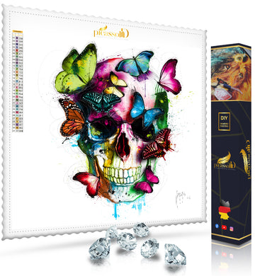 Diamond Painting - Crazy Totenkopf 50x50 cm