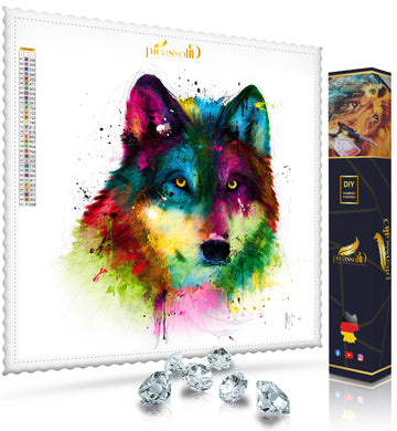 Diamond Painting - Crazy Wolf 50x50 cm