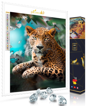 Diamond Painting - Leopard im Jungle