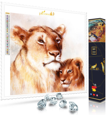 Diamond Painting - Löwenmama 40x45 cm