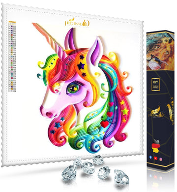 Diamond Painting - Prinzessin Einhorn 20x20 cm