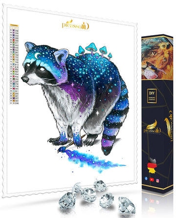 Diamond Painting - Waschbär im Traumland 40x55 cm