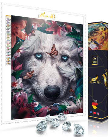 Diamond Painting - Wolfsblick in die Seele 50x60 cm