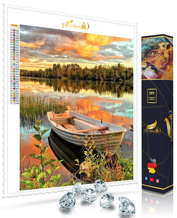 Diamond Painting - Bootshaus am See 50x65 cm