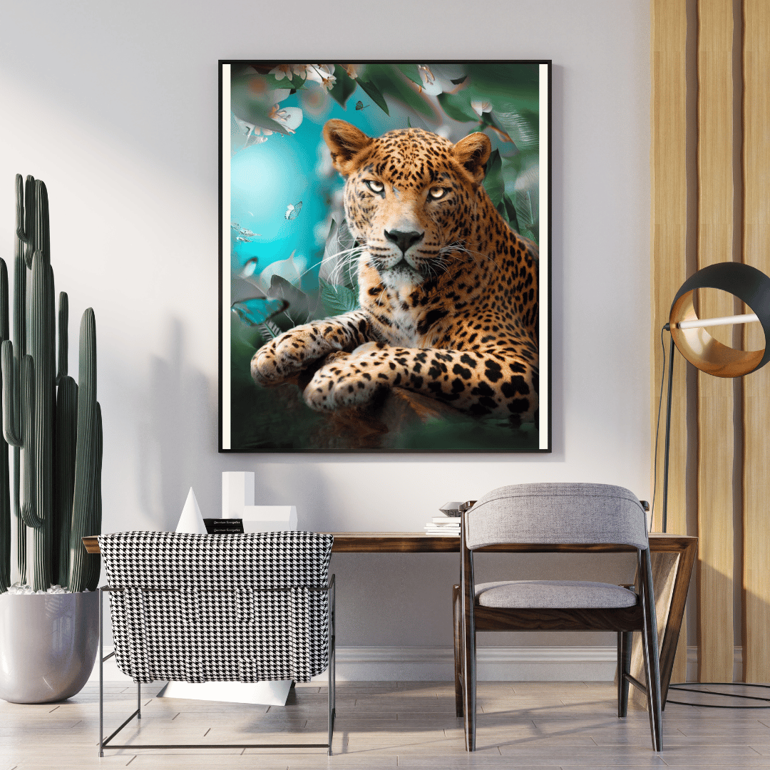 Diamond Painting - Leopard im Jungle