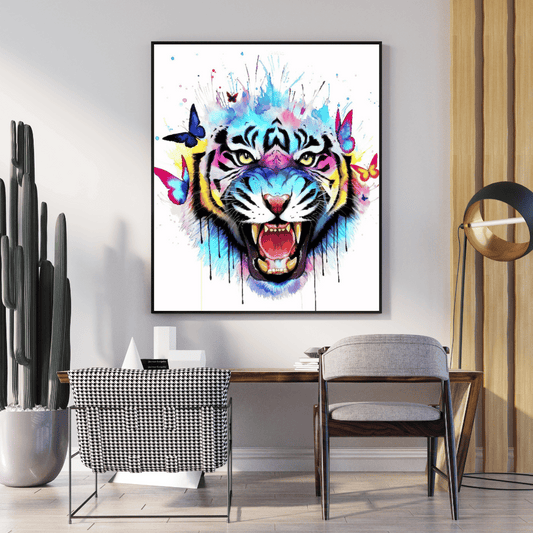 Diamond Painting - Zauberhafter Tiger 40x40 cm