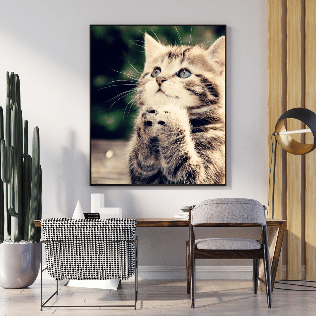 Diamond Painting - Katze am Beten