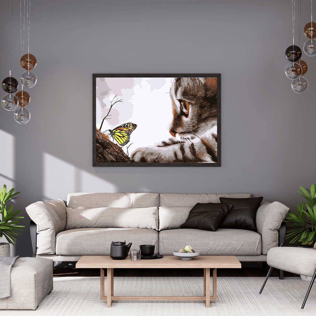 Diamond Painting - Jagende Katze