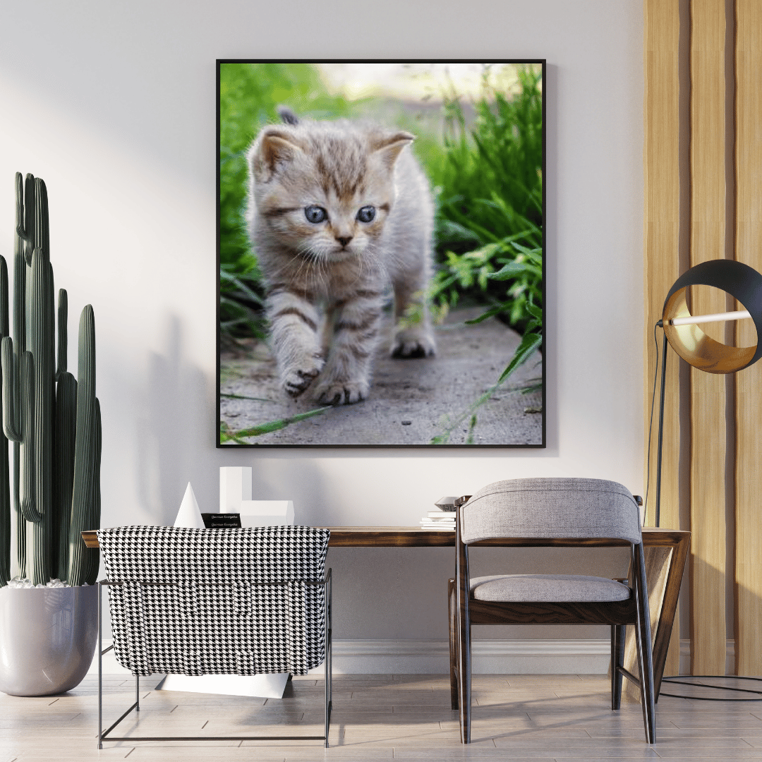 Diamond Painting - Katze im Graswald