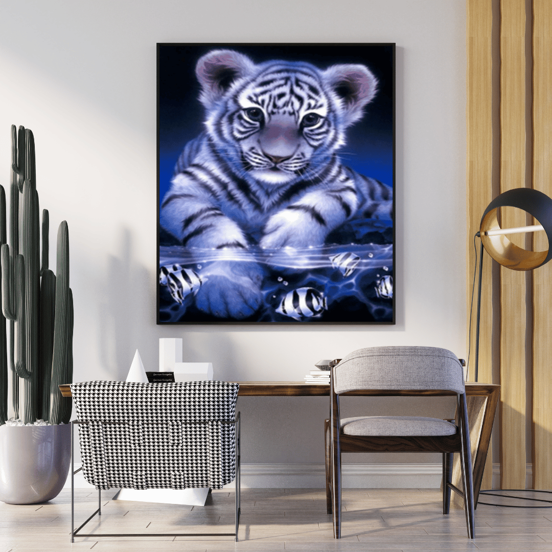 Diamond Painting - Süßer Baby Tiger 50x50 cm