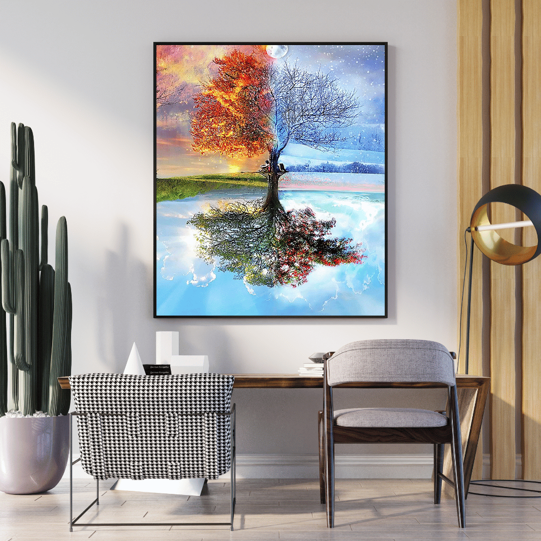 Diamond Painting - Baum der Jahreszeiten 50x65 cm