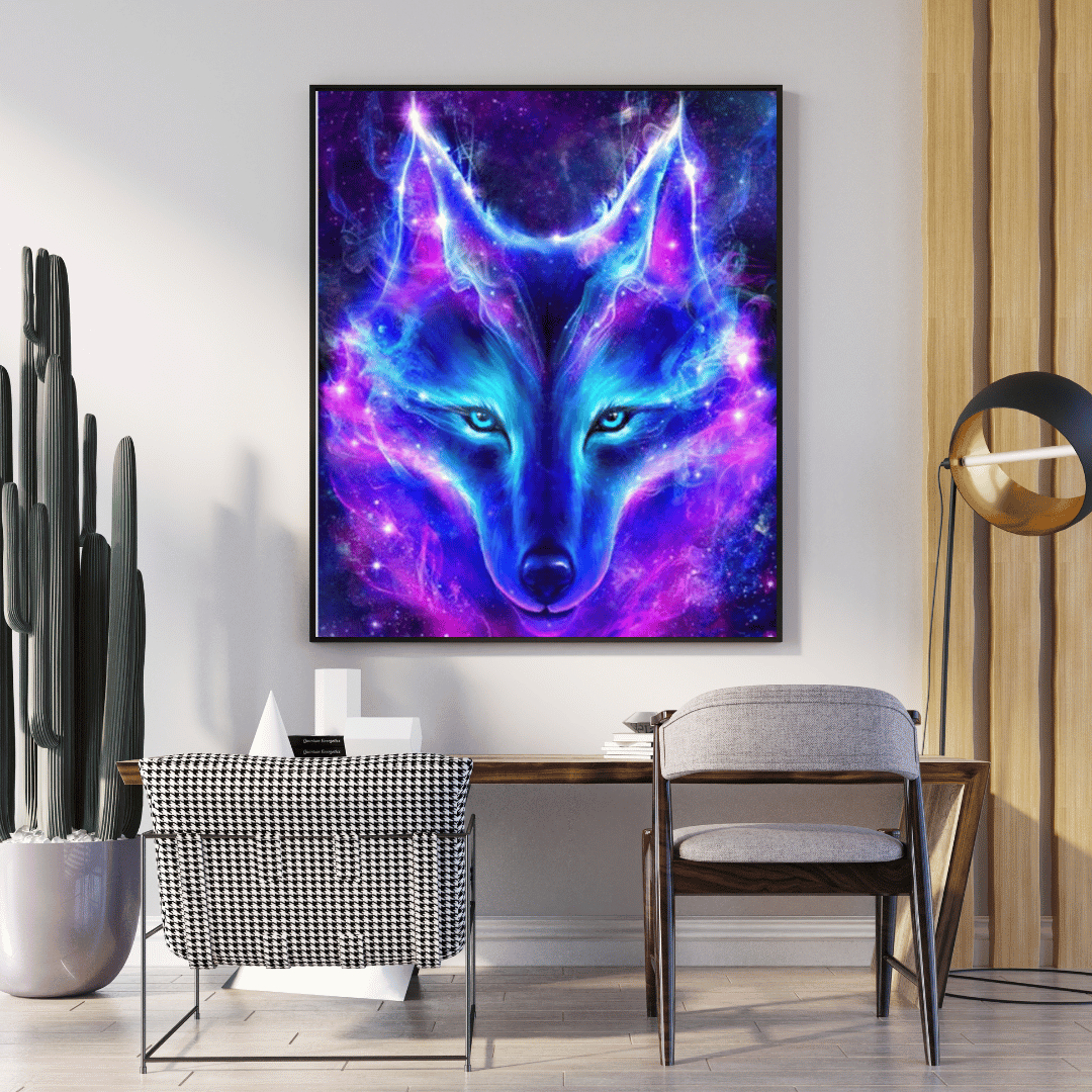 Diamond Painting - Mystischer Wolf 50x65 cm