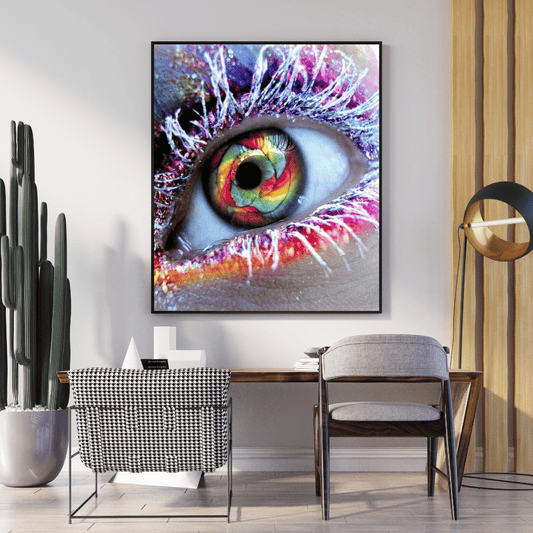 Diamond Painting - Auge der tausend Farben 40x40 cm
