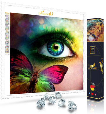 Diamond Painting - Schmetterling Auge der Frau