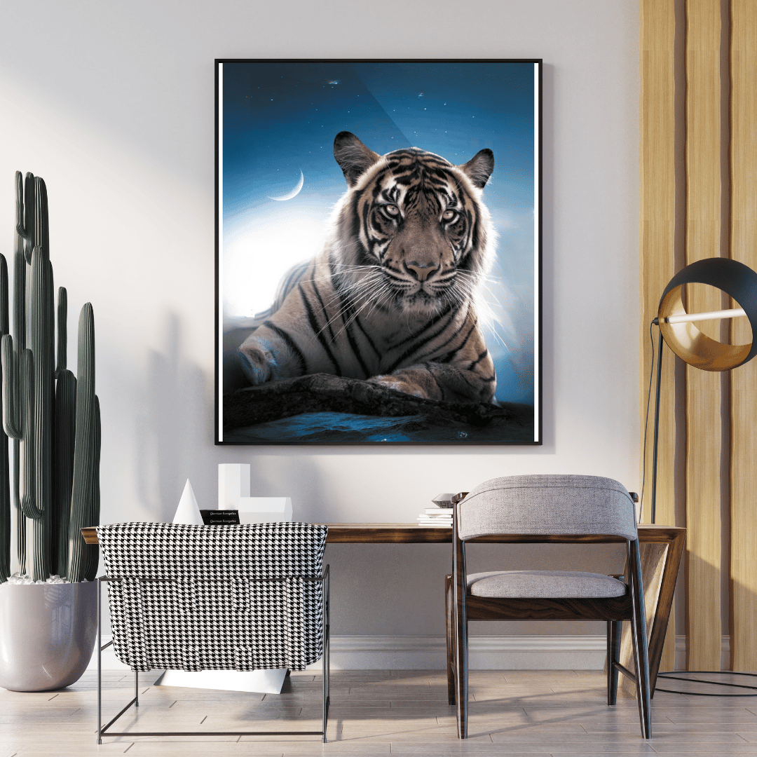 Diamond Painting - Mondschein Tiger 50x60 cm