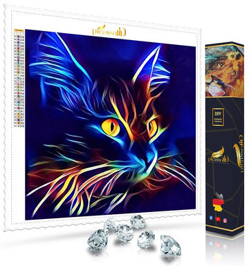 Diamond Painting - Leuchtende Katze