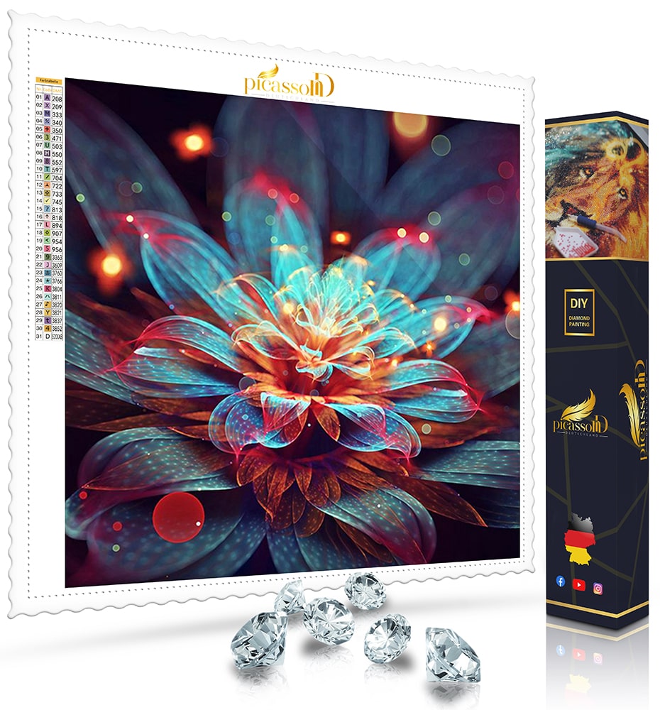 Diamond Painting - Funkelnde Lotusblume