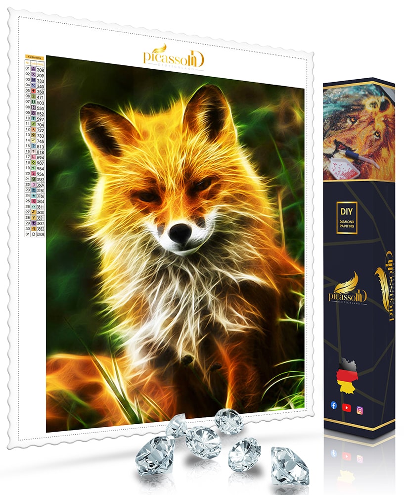 Diamond Painting - Fuchs im goldenen Schimmer