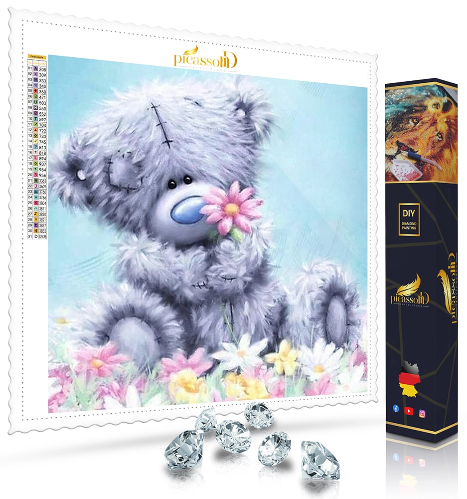 Diamond Painting - Blumen Teddy