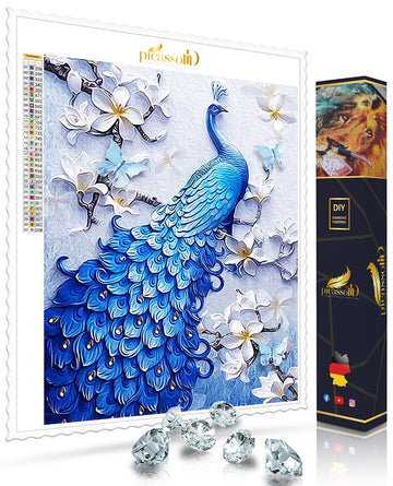 Diamond Painting - Pfau im Glitzerkleid 50x90 cm