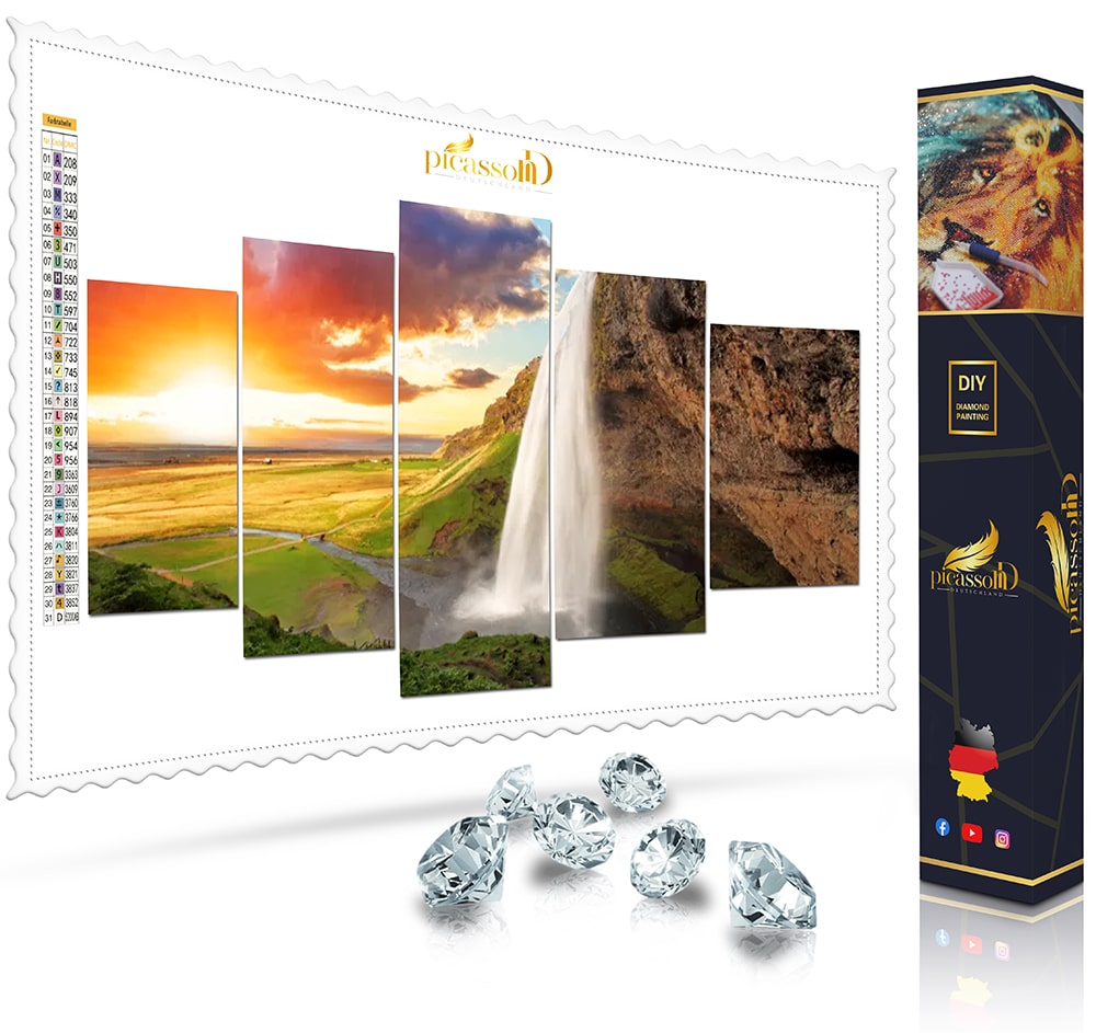 Diamond Painting - XXL-Paradiesischer Wasserfall